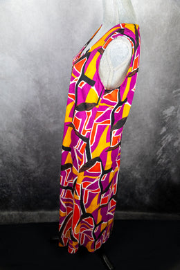 Abstract Print Maxi Dress