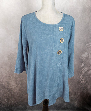 Asymmetric Button Top