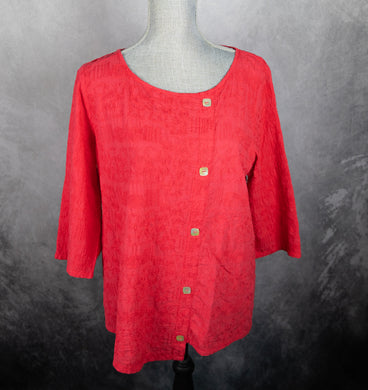 Asymmetric Embroidered Top