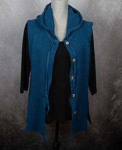 Feather Waffle Hooded Vest