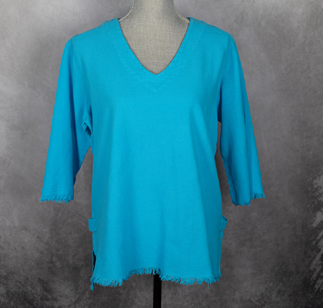 Button Tab Fringe Top