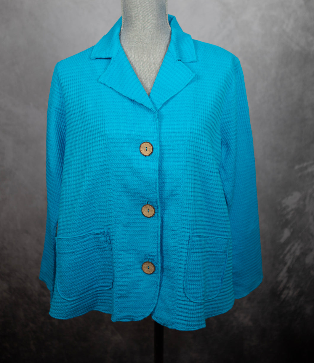 Long Sleeve Mini Waffle Jacket