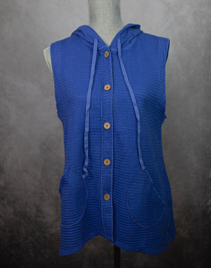 Feather Waffle Hooded Vest