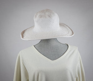 Crochet Cotton Wide Brim Hat