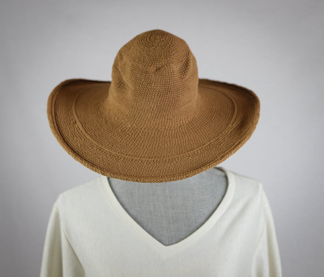 Crochet Cotton Wide Brim Hat