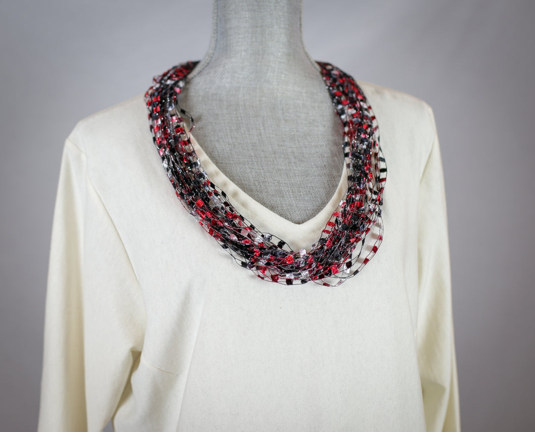 Traditional Ribbon Scarf - Necklace